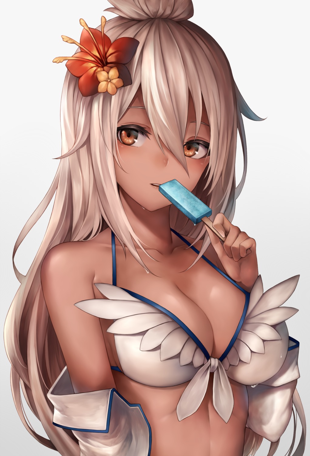 bikini_top cleavage granblue_fantasy open_shirt snm_(sunimi) swimsuits zooey_(granblue_fantasy)