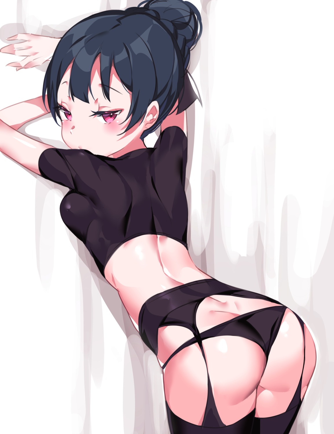 ass garter_belt love_live!_sunshine!! pantsu stockings tem10 thighhighs tsushima_yoshiko