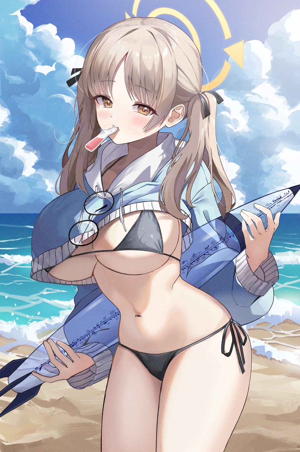 bikini blue_archive halo kazekura_moe megane naseul_777 swimsuits