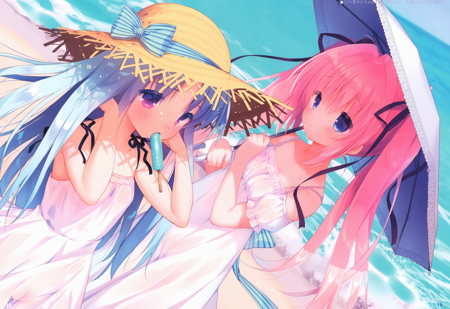 dress oasis+ piyodera_mucha summer_dress umbrella usashiro_mani