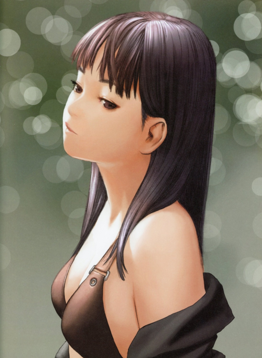 bikini_top cleavage open_shirt range_murata swimsuits