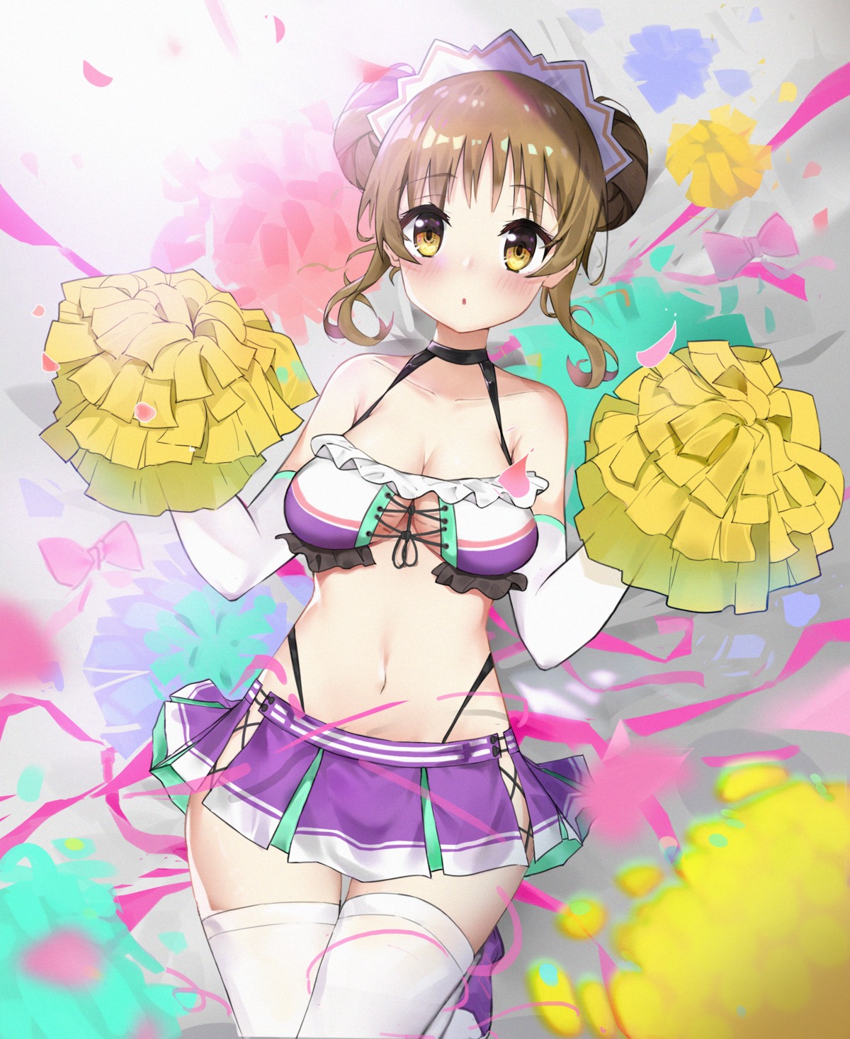 amano_suzume bikini cheerleader princess_connect princess_connect!_re:dive sanmery swimsuits thighhighs