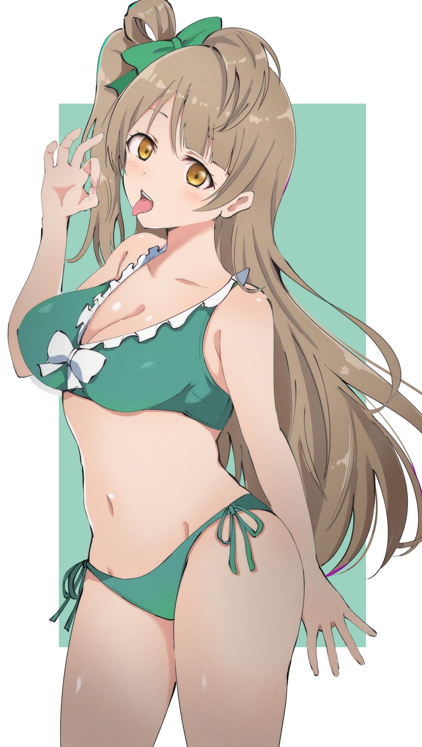 bikini cleavage love_live! minami_kotori swimsuits wewe