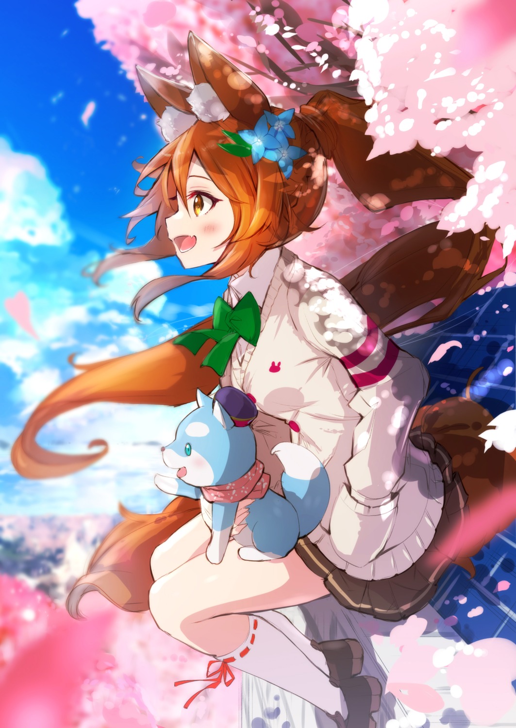 animal_ears fuku_kitsune_(fuku_fox) seifuku shironeko_project sweater tail