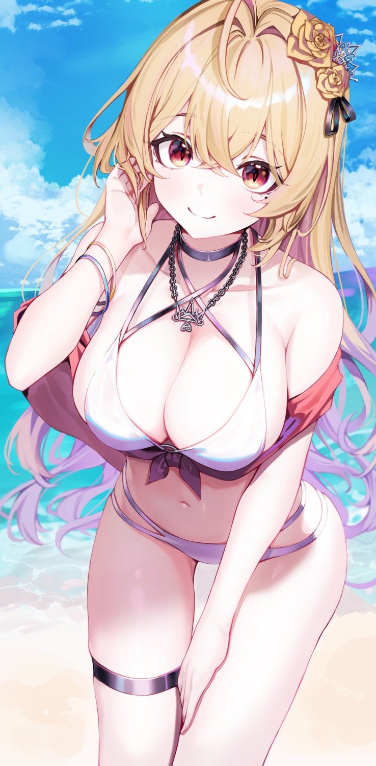 bikini cream_(cream) garter ha_en swimsuits