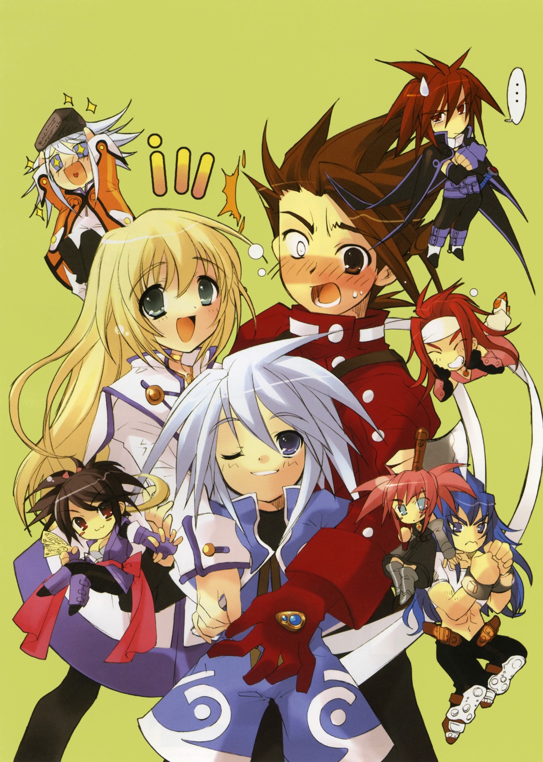 bondage chibi cleavage colette_brunel genis_sage ito_noizi kimono kratos_aurion lloyd_irving ninja presea_combatir raine_sage regal_bryant sheena_fujibayashi tales_of tales_of_symphonia zelos_wilder