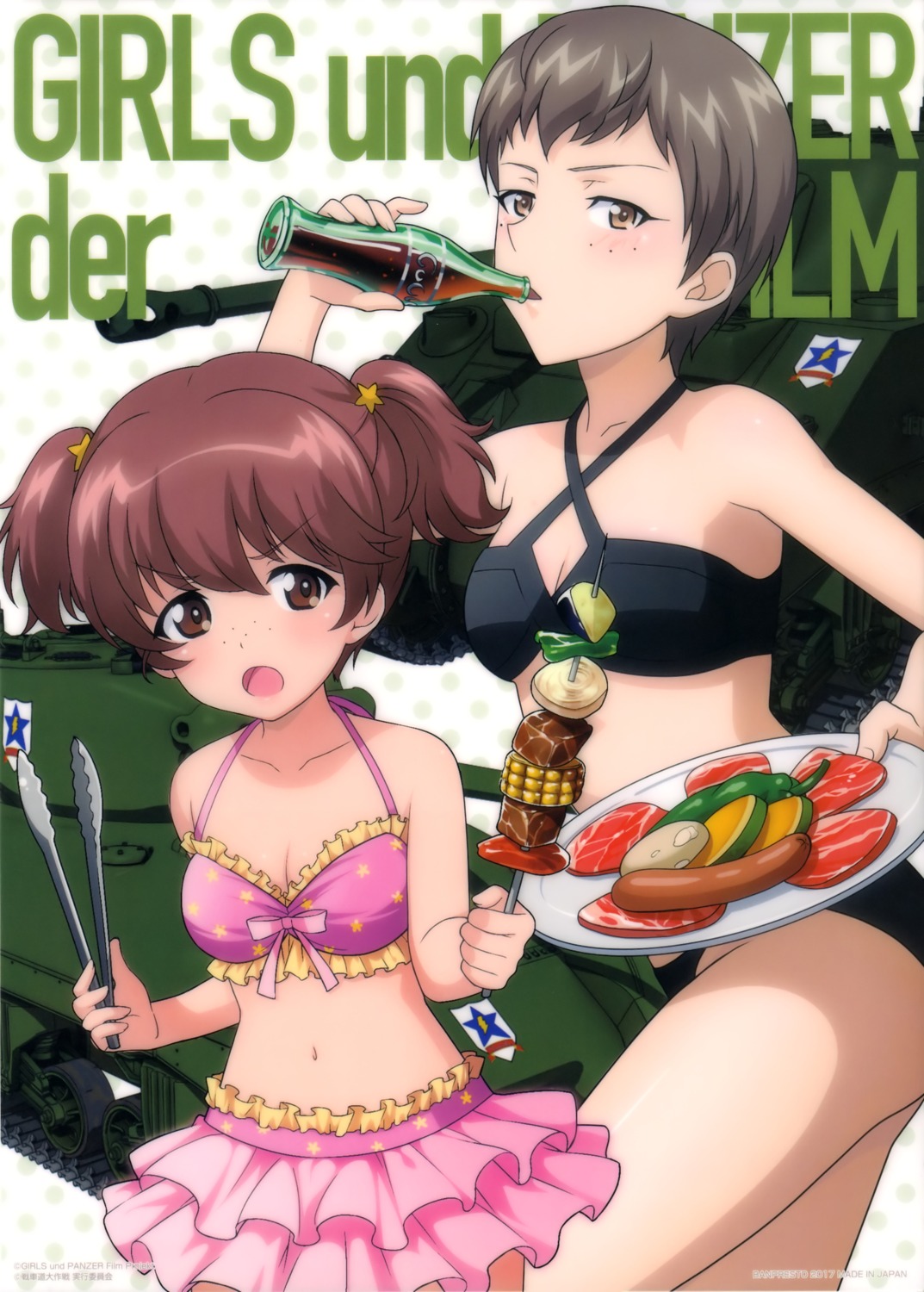 alisa_(girls_und_panzer) bikini cleavage girls_und_panzer naomi_(girls_und_panzer) swimsuits