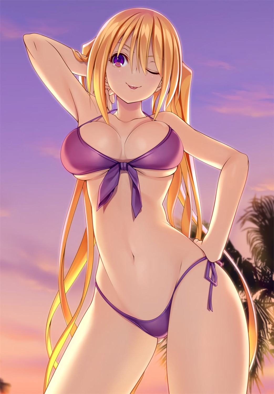 bikini cleavage liselotte_sherlock swimsuits tagme trinity_seven