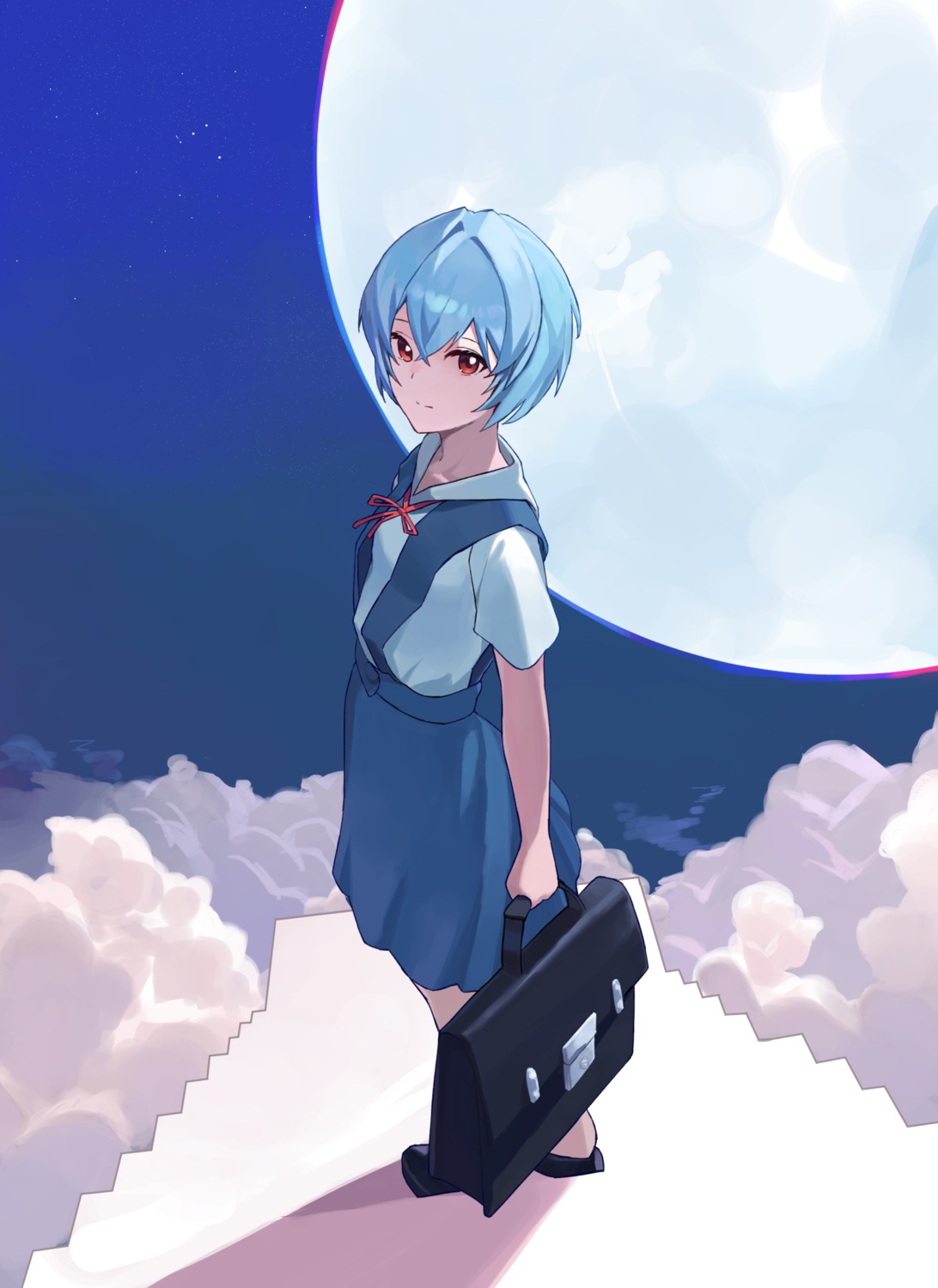 ayanami_rei neon_genesis_evangelion seifuku starshell