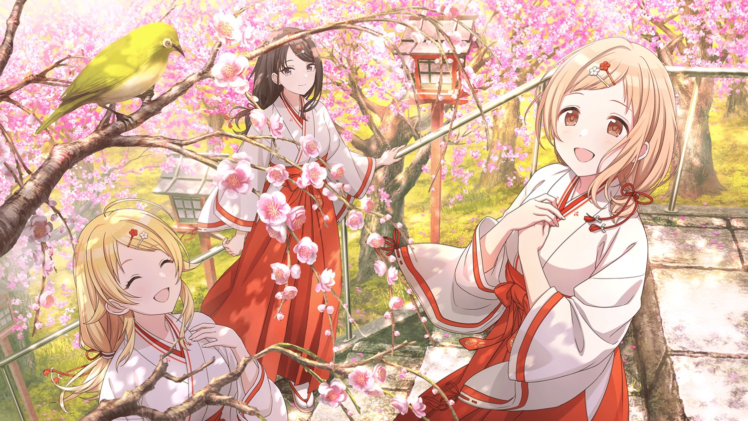 hachimiya_meguru im@ssc_kaihatsu_team kazano_hiori miko sakuragi_mano the_idolm@ster the_idolm@ster_shiny_colors wallpaper