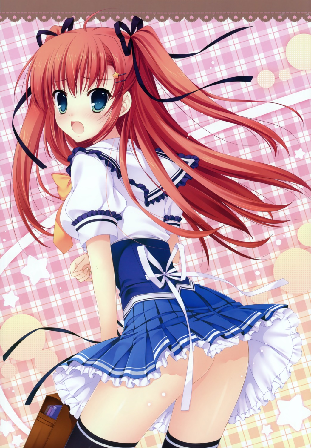 digital_version fixed mitha nanawind nopan seifuku takasaki_honoka thighhighs yuyukana