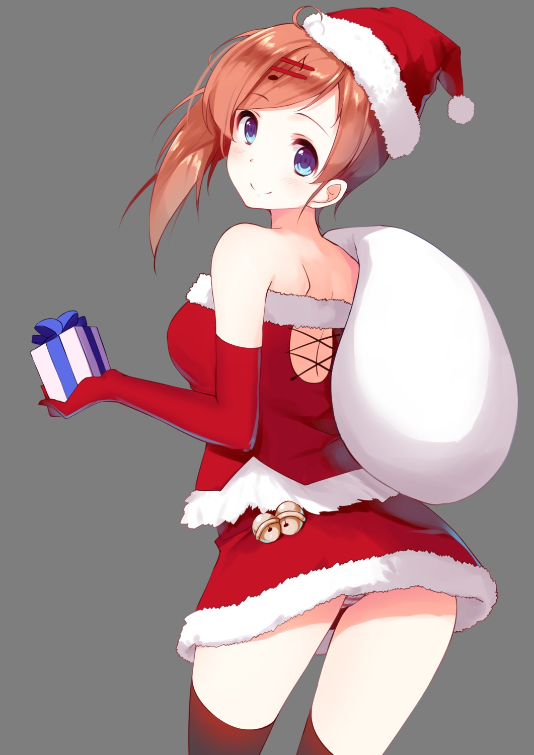 caidychen cameltoe christmas diversity_promotions pantsu shimapan thighhighs transparent_png yuzuru_(diversity)