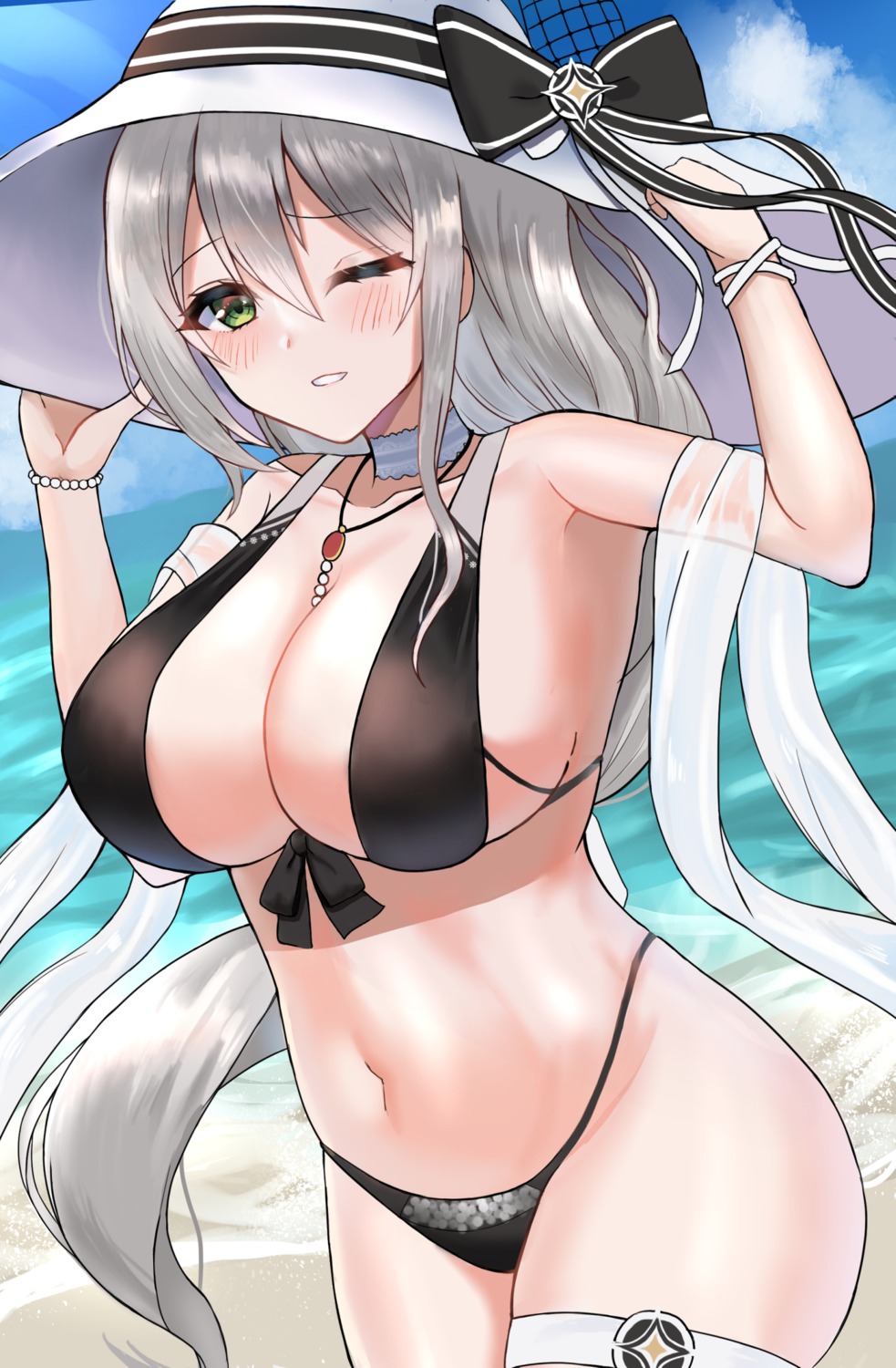 aquila_(azur_lane) azur_lane bikini garter satsuka_(258) swimsuits