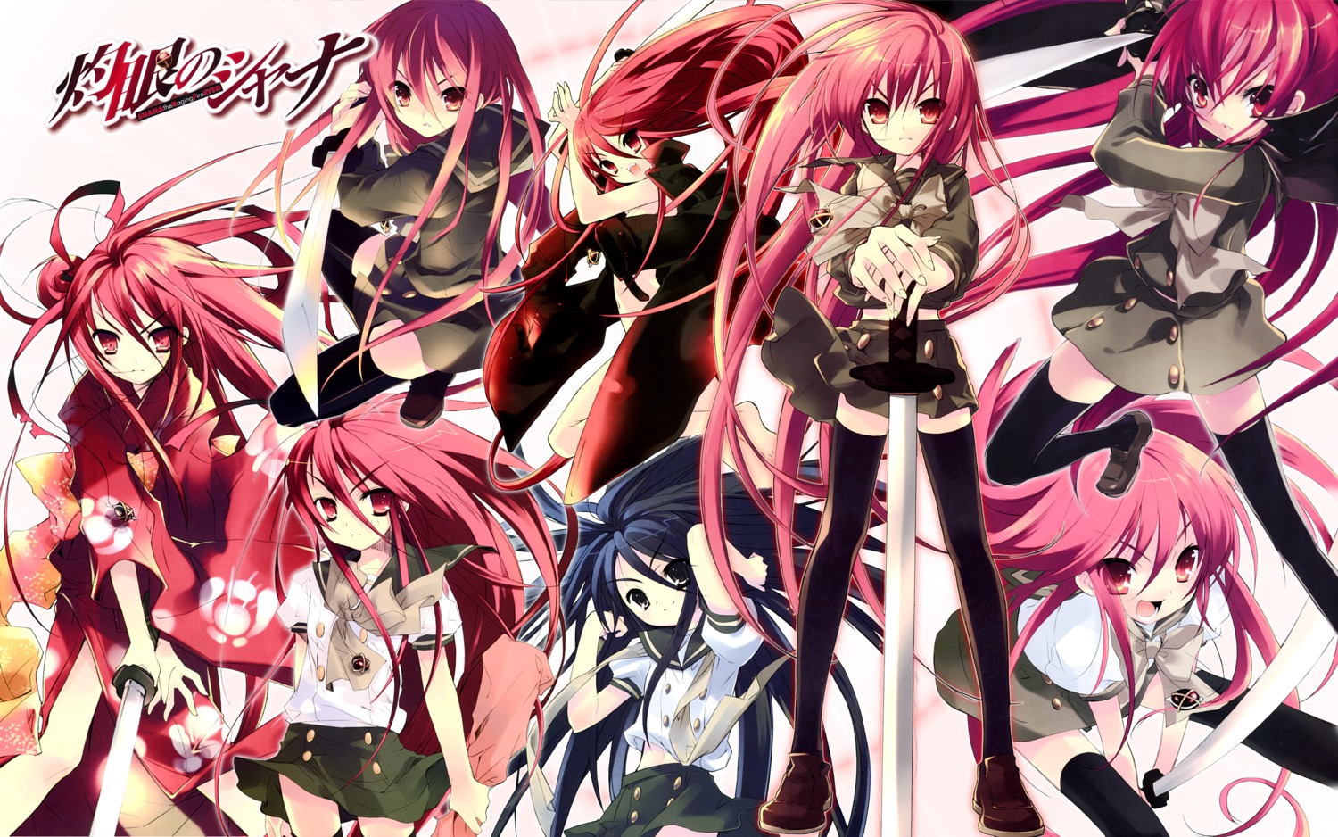 ito_noizi screening seifuku shakugan_no_shana shana sword thighhighs uncompressed_file