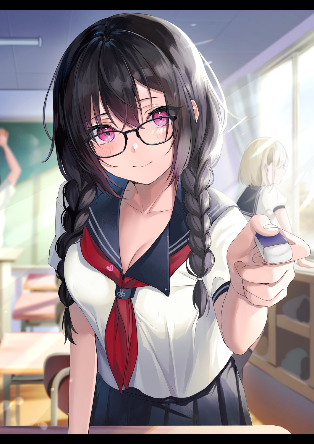 cleavage megane seifuku yufou