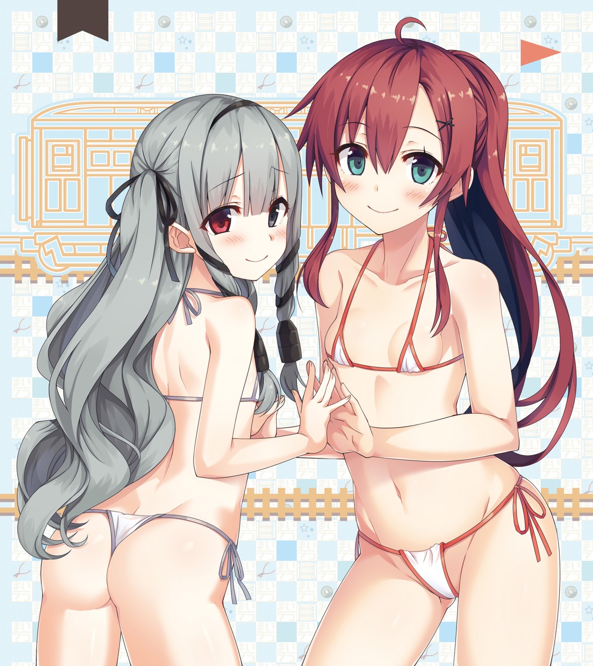 ass bikini cura erect_nipples heterochromia lose maitetsu maitetsu_last_run!! migita_hibiki mikuro_(maitetsu) swimsuits thong