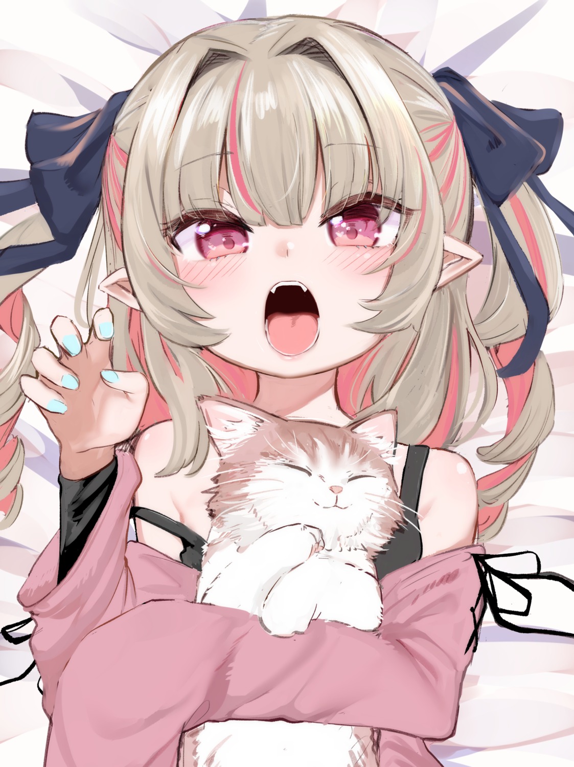 kio_(yumekuikio) makaino_ririmu neko nijisanji nijisanji_gamers pointy_ears