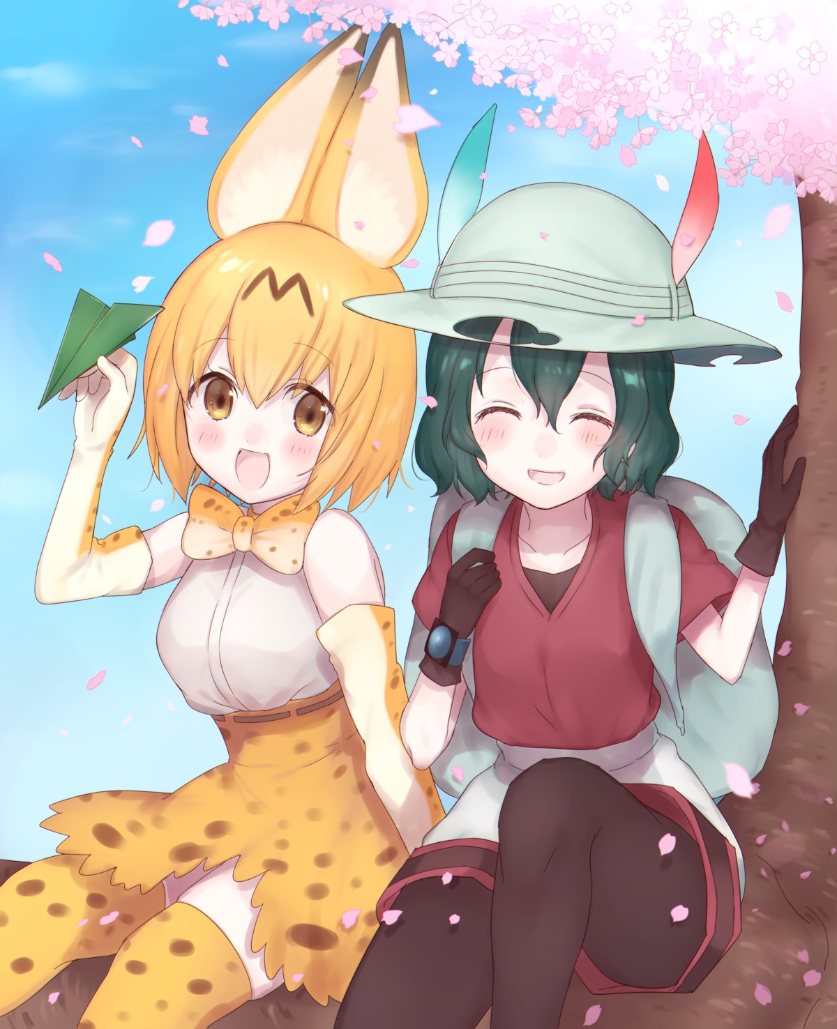 animal_ears kaban_(kemono_friends) kakizato_shinano kemono_friends pantyhose serval thighhighs