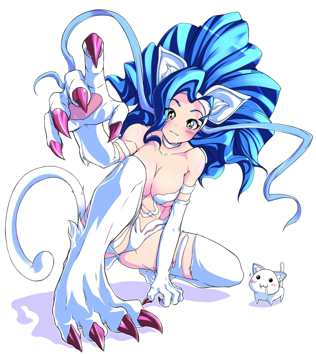 animal_ears bikini_armor dark_stalkers felicia monster_girl tagme tail thong