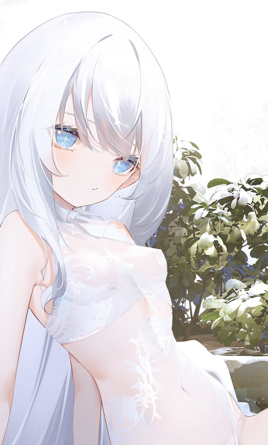 azur_lane bra erect_nipples ka11_ca le_malin_(azur_lane) lingerie pantsu see_through