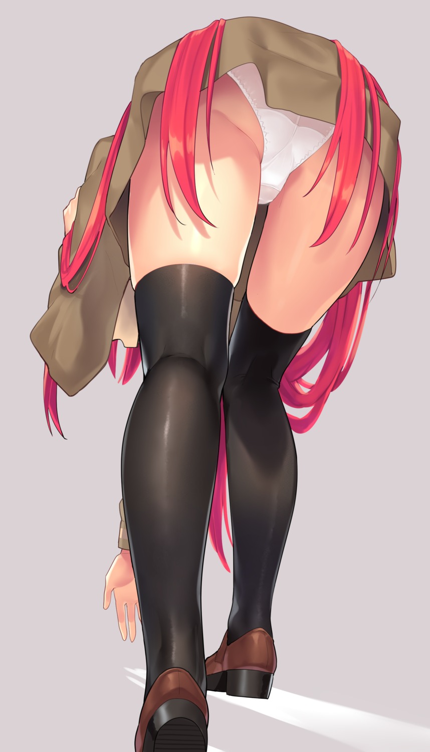 ass cameltoe heels ohlia pantsu seifuku shakugan_no_shana shana skirt_lift thighhighs