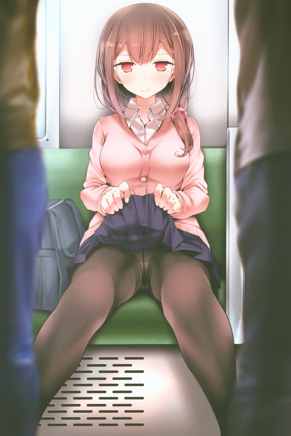 oouso pantsu pantyhose screening seifuku skirt_lift sweater usotsukiya