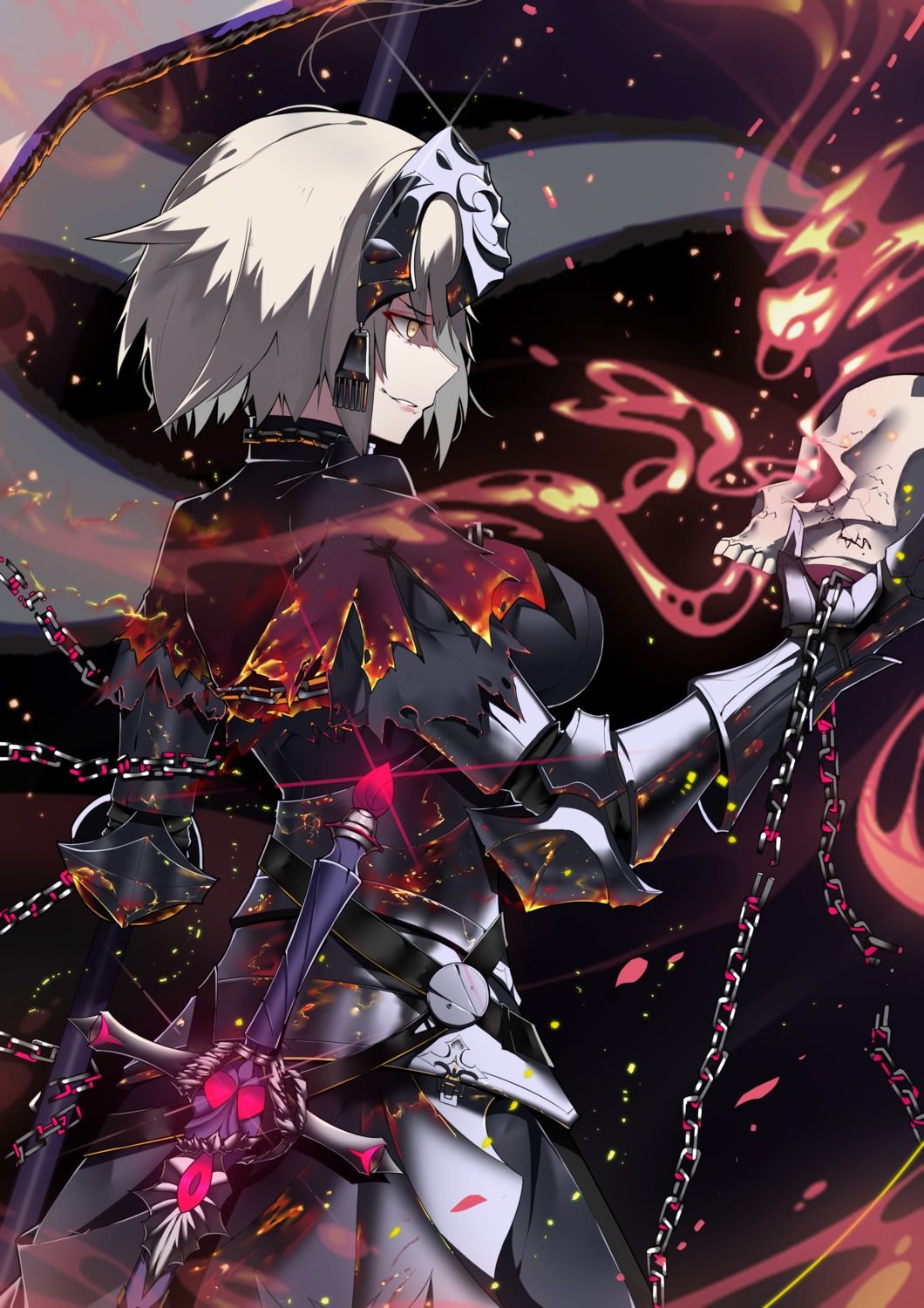 armor chun_bi fate/grand_order jeanne_d'arc jeanne_d'arc_(alter)_(fate) sword