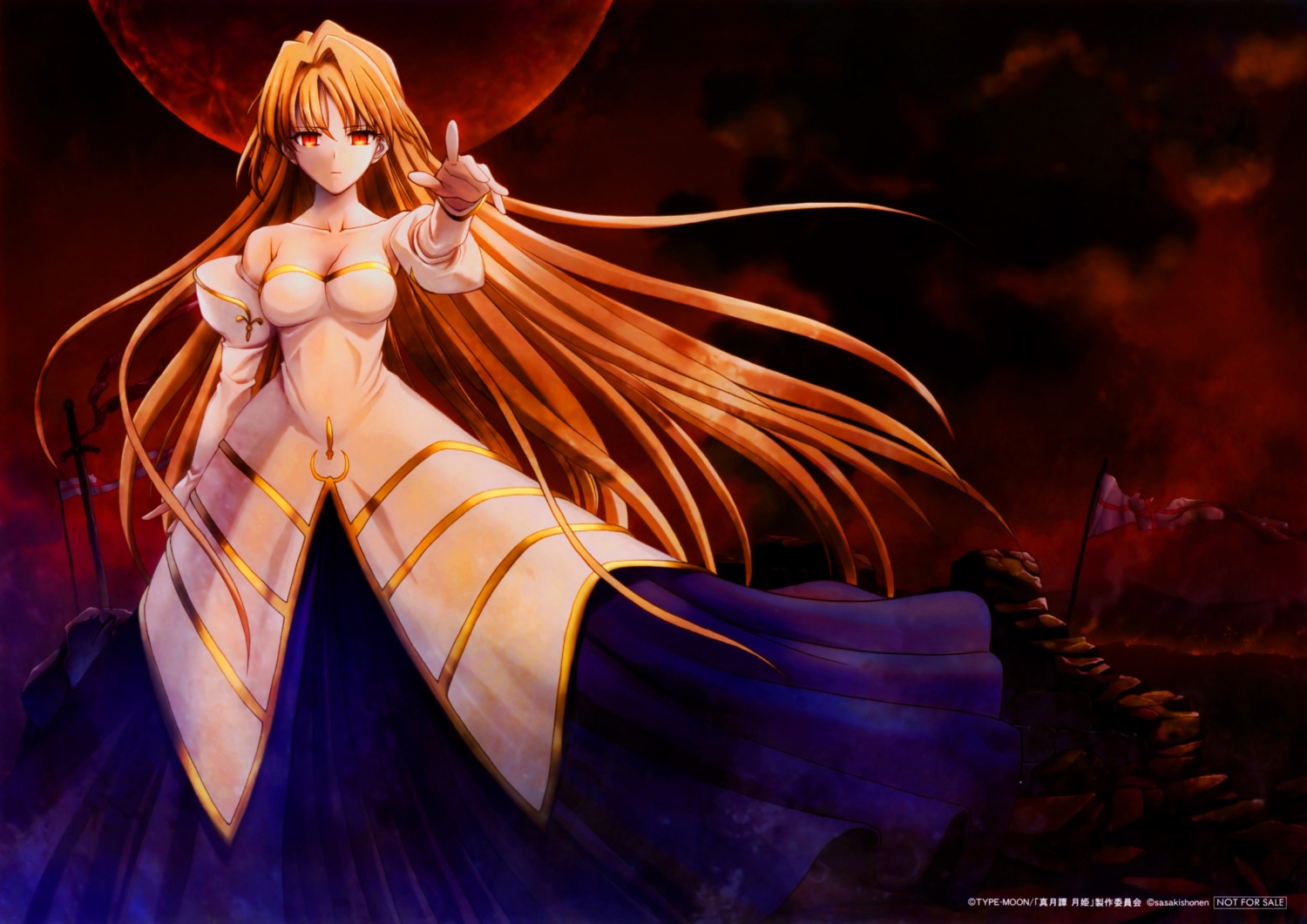 archetype_earth arcueid_brunestud cleavage dress sasaki_shounen tsukihime type-moon