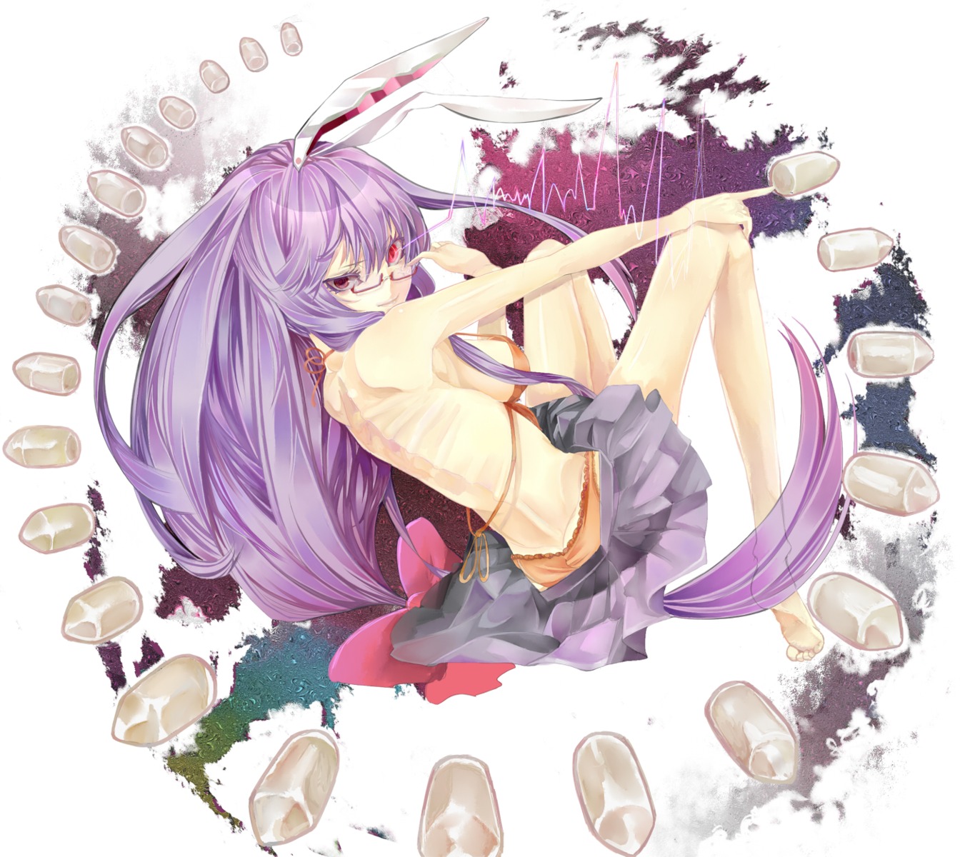 bra megane pantsu reisen_udongein_inaba shiyui touhou