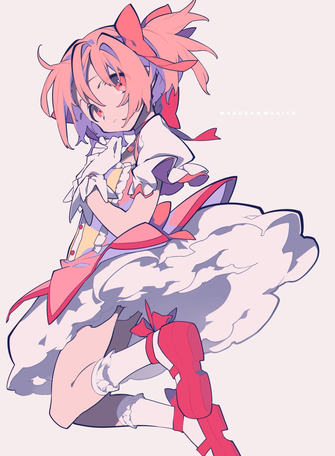 dress kaname_madoka mahou_shoujo_madoka_magica mochizuki_kei skirt_lift