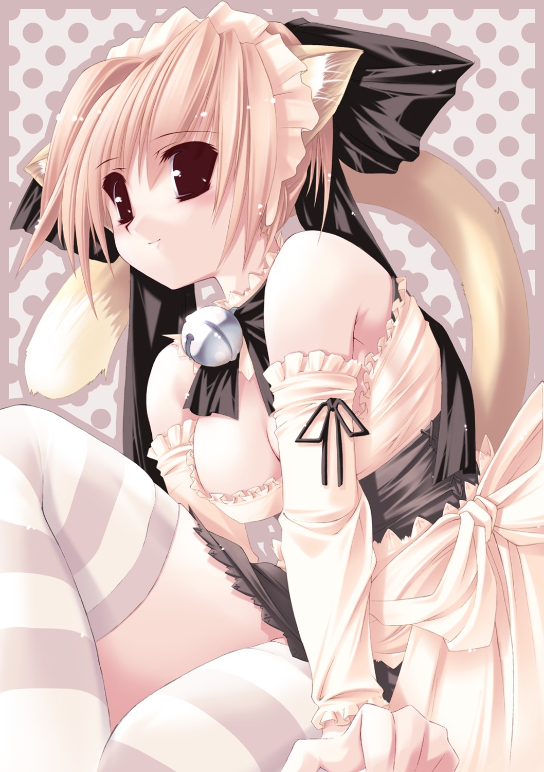 animal_ears cleavage g.t.f jian nekomimi thighhighs