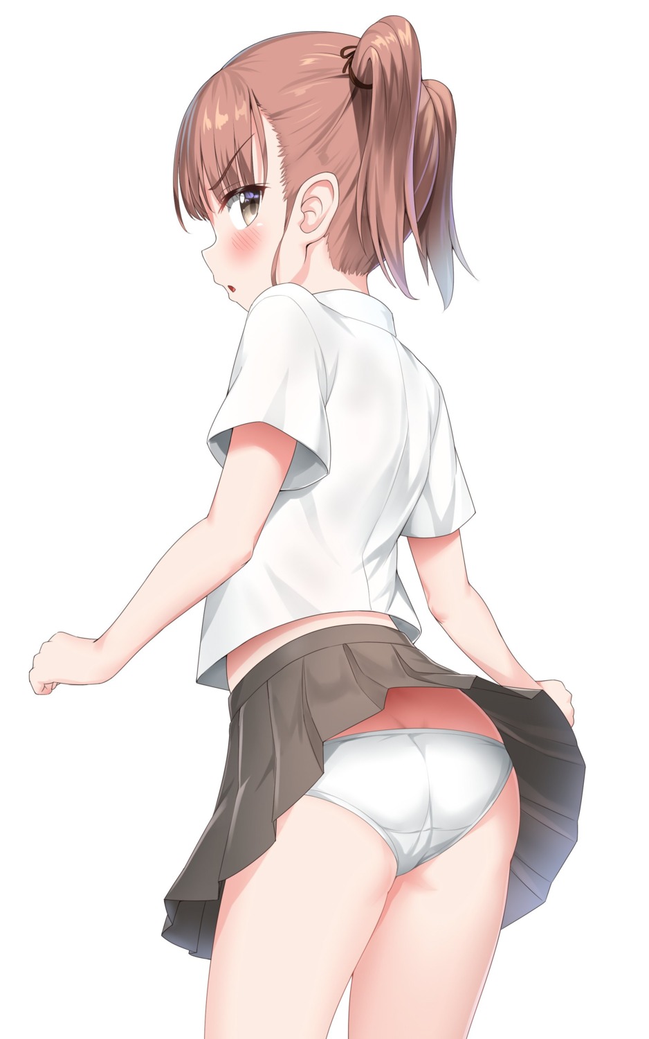 ass nedia_r pantsu seifuku skirt_lift