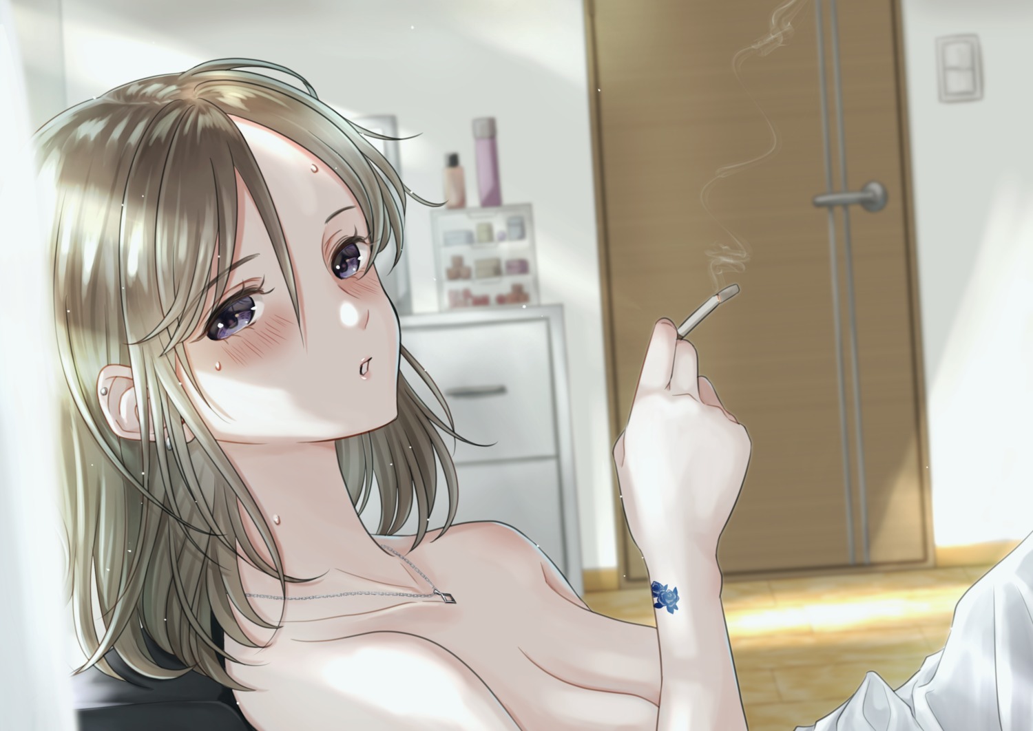 kubota_mifuyu smoking topless