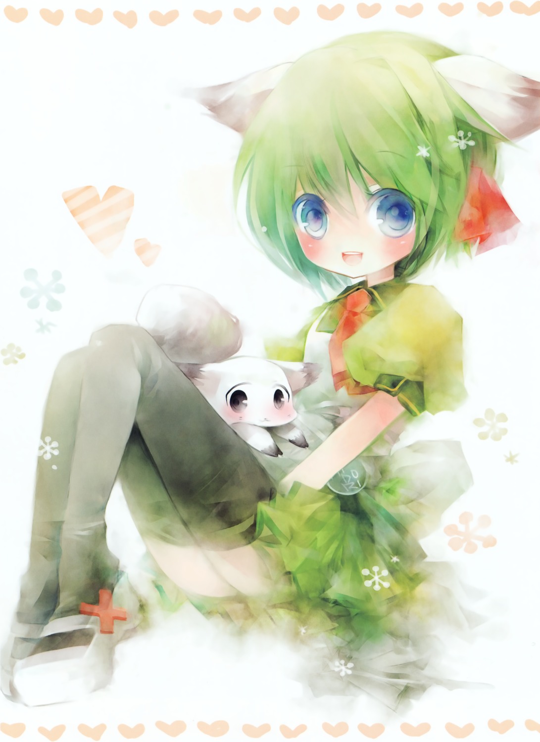 animal_ears greenwood midori nekomimi shimeko thighhighs