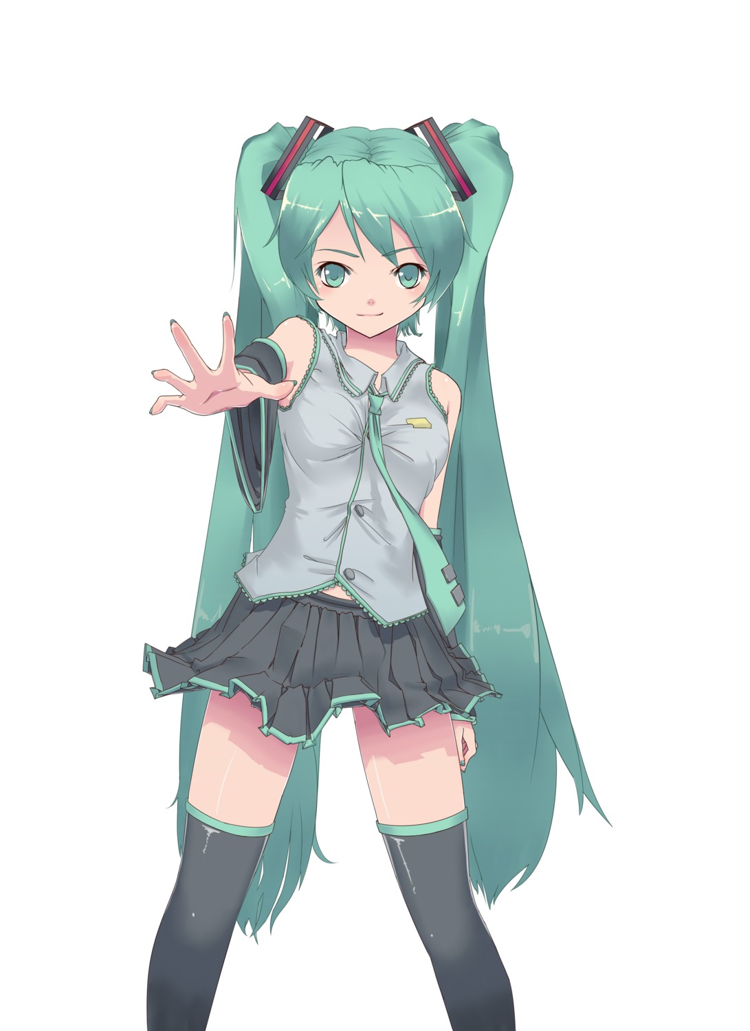 hatsune_miku thighhighs violent_panda vocaloid