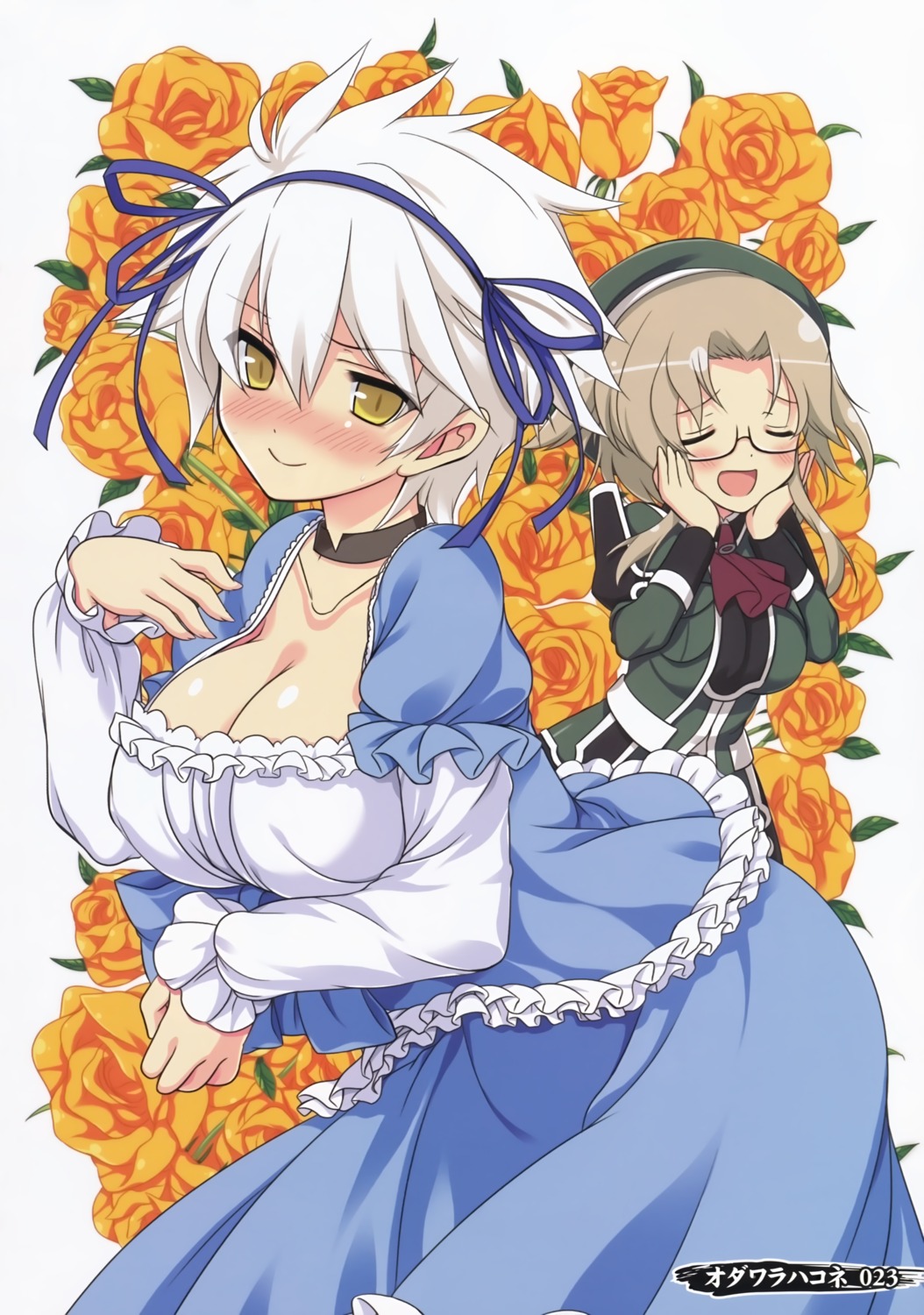 cleavage imu_(senran_kagura) megane miyabi_(senran_kagura) odawara_hakone screening senran_kagura