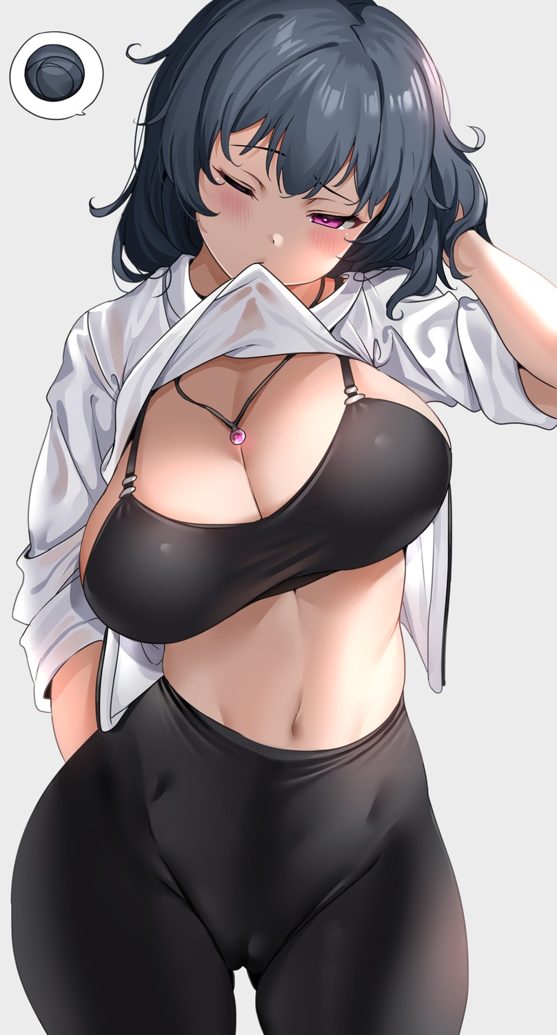 bra cameltoe love_live!_sunshine!! see_through shirt_lift tem10 tsushima_yoshiko