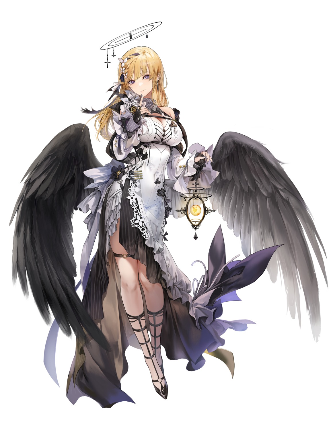 angel cleavage dress garter kim_eb wings