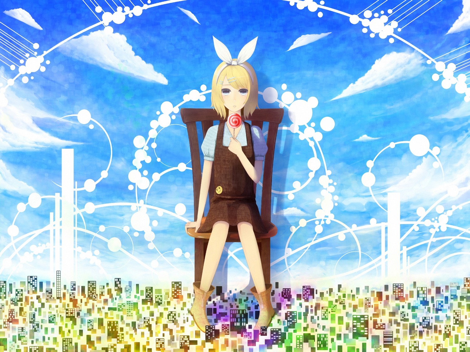 kagamine_rin landscape sakimori vocaloid