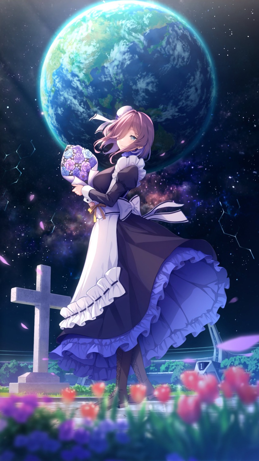 maid moon_ghost purple_software skirt_lift sukoyaka93