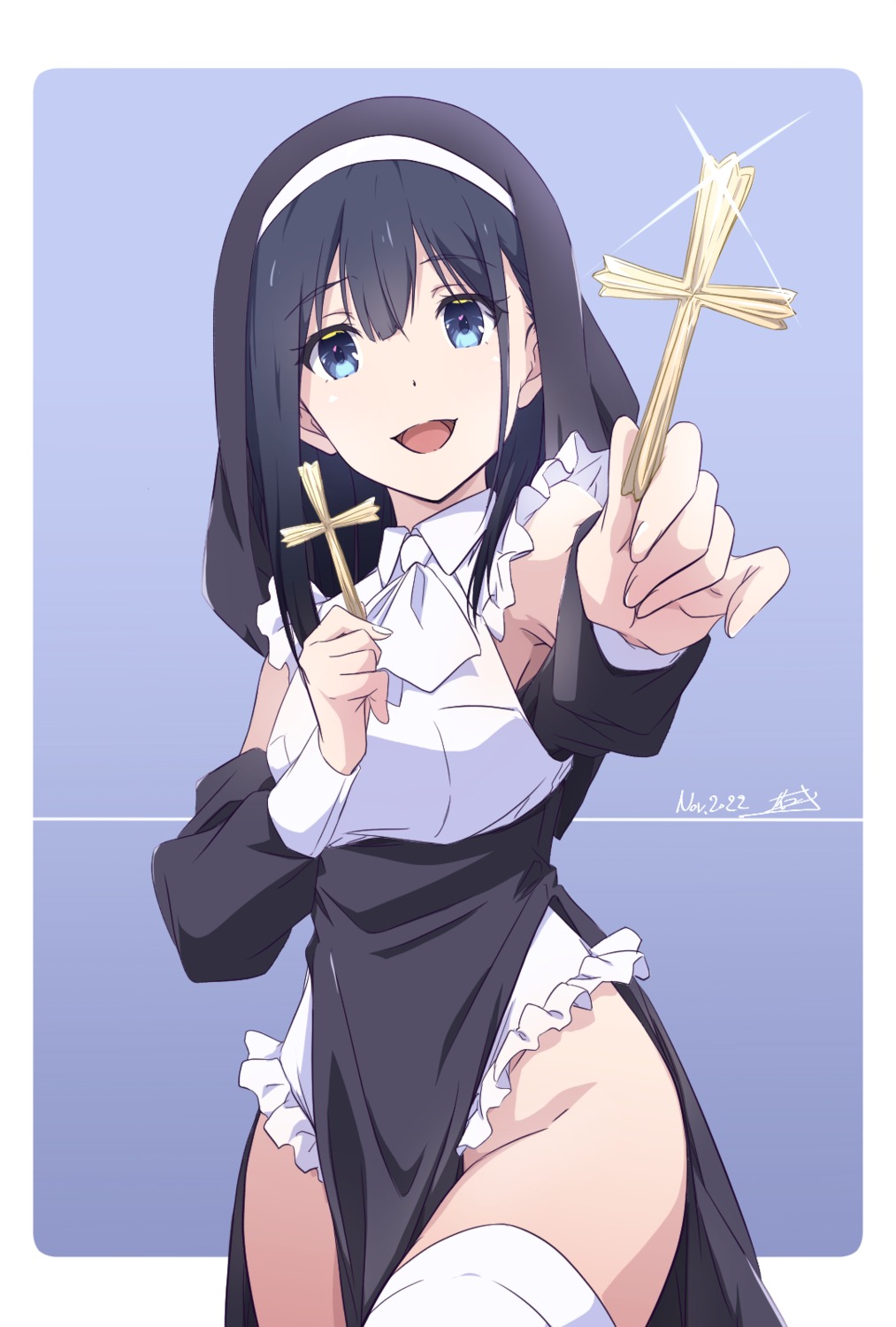 nii_manabu nun thighhighs