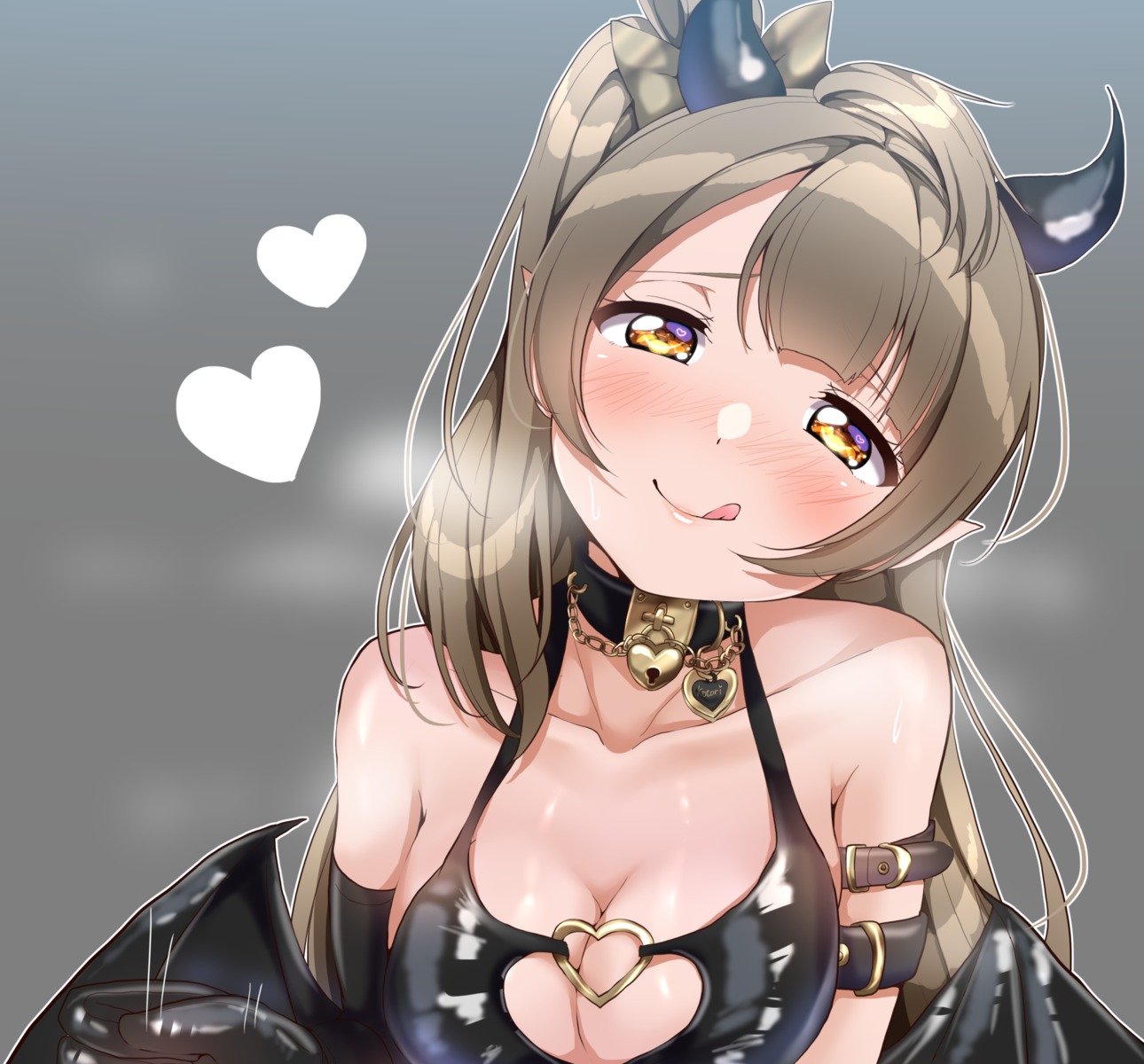 bikini_armor cleavage devil horns love_live! minami_kotori panda_copt pointy_ears wings