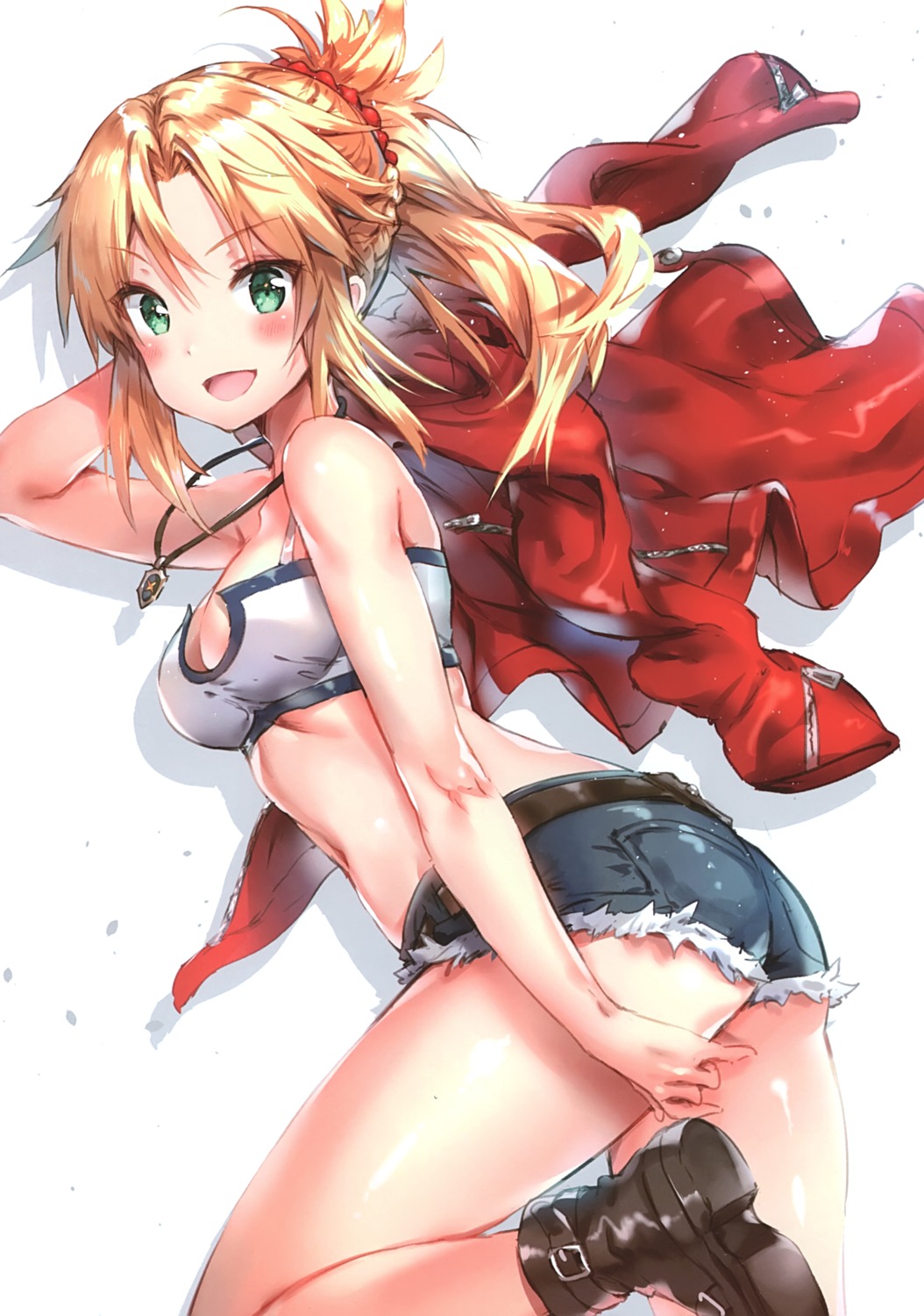 ass bikini_top cleavage eterna fate/grand_order mordred_(fate) riichu swimsuits