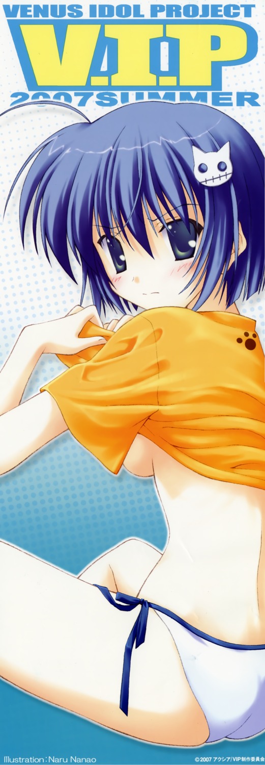 bikini nanao_naru shirt_lift stick_poster swimsuits