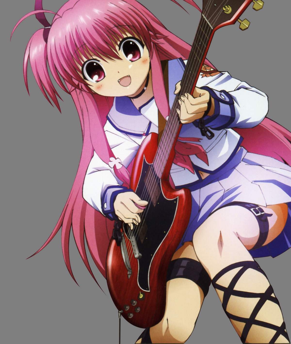 angel_beats! garter guitar yoshioka_yui