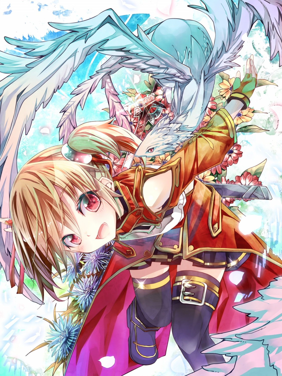 pina sho silica sword_art_online thighhighs wings
