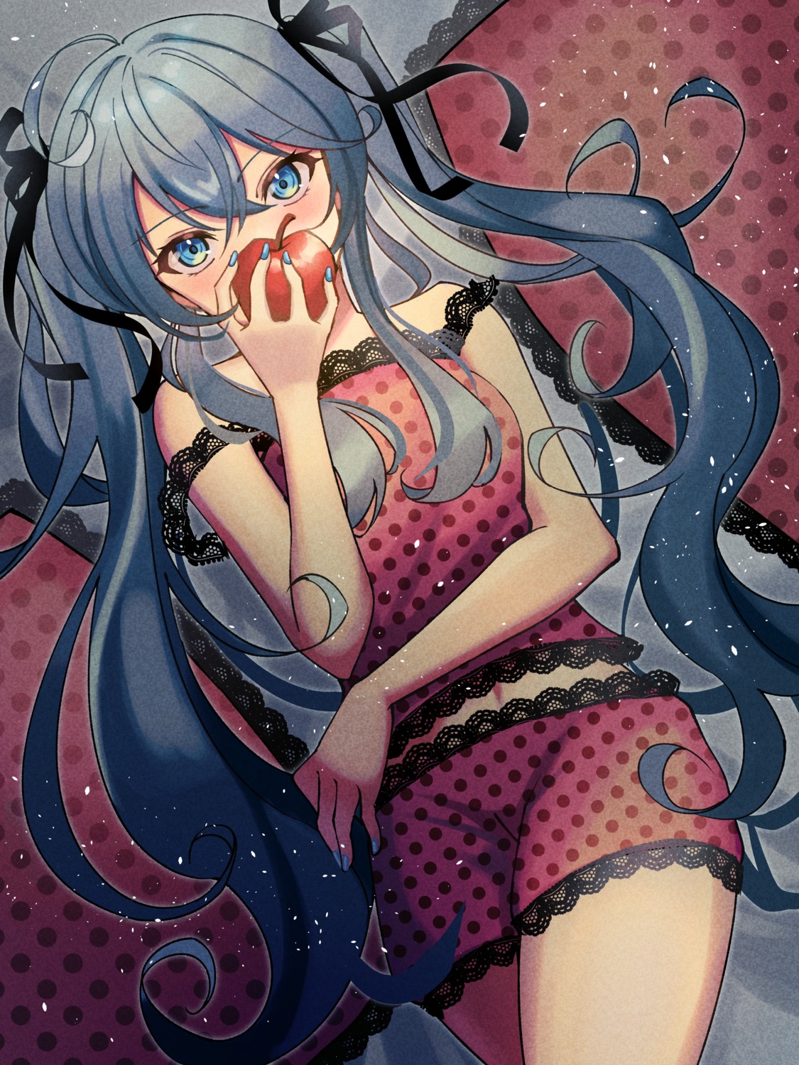 hatsune_miku lingerie my_my_tsumuri romeo_and_cinderella_(vocaloid) vocaloid