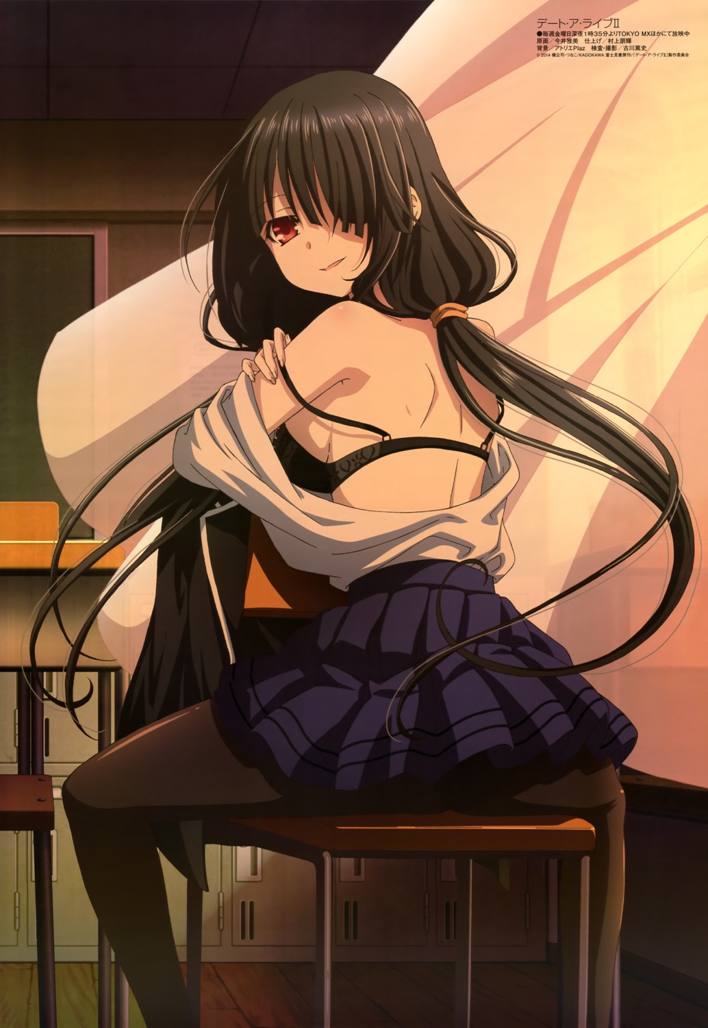 bra date_a_live imai_masami pantyhose seifuku tokisaki_kurumi