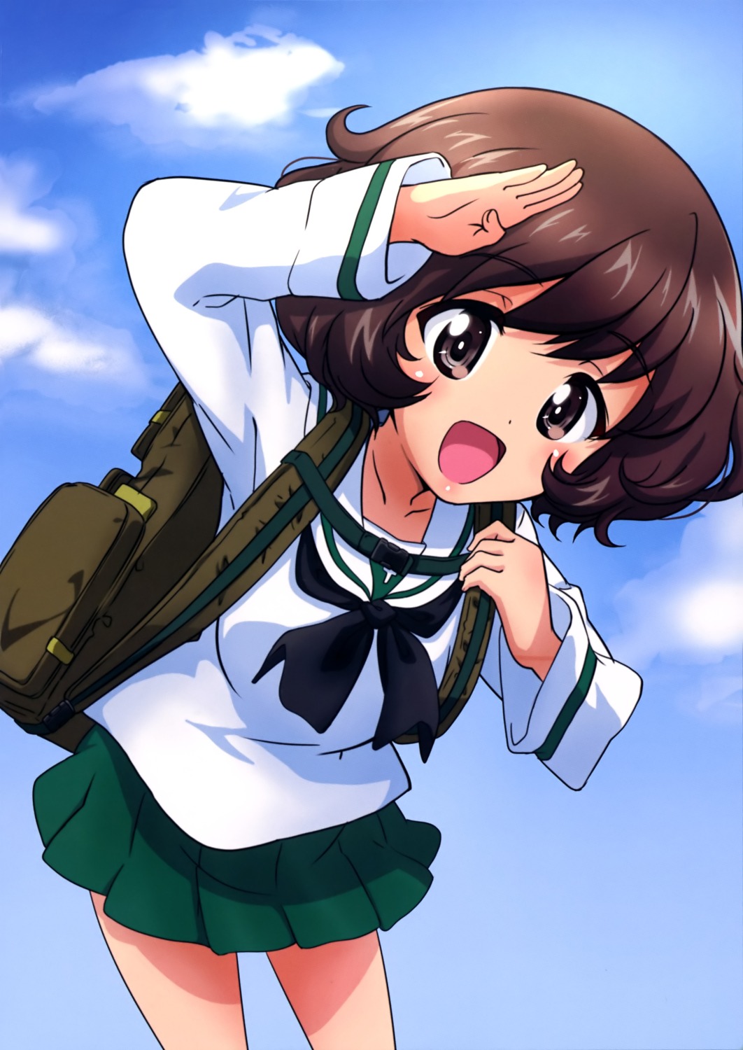 akiyama_yukari girls_und_panzer kanau seifuku