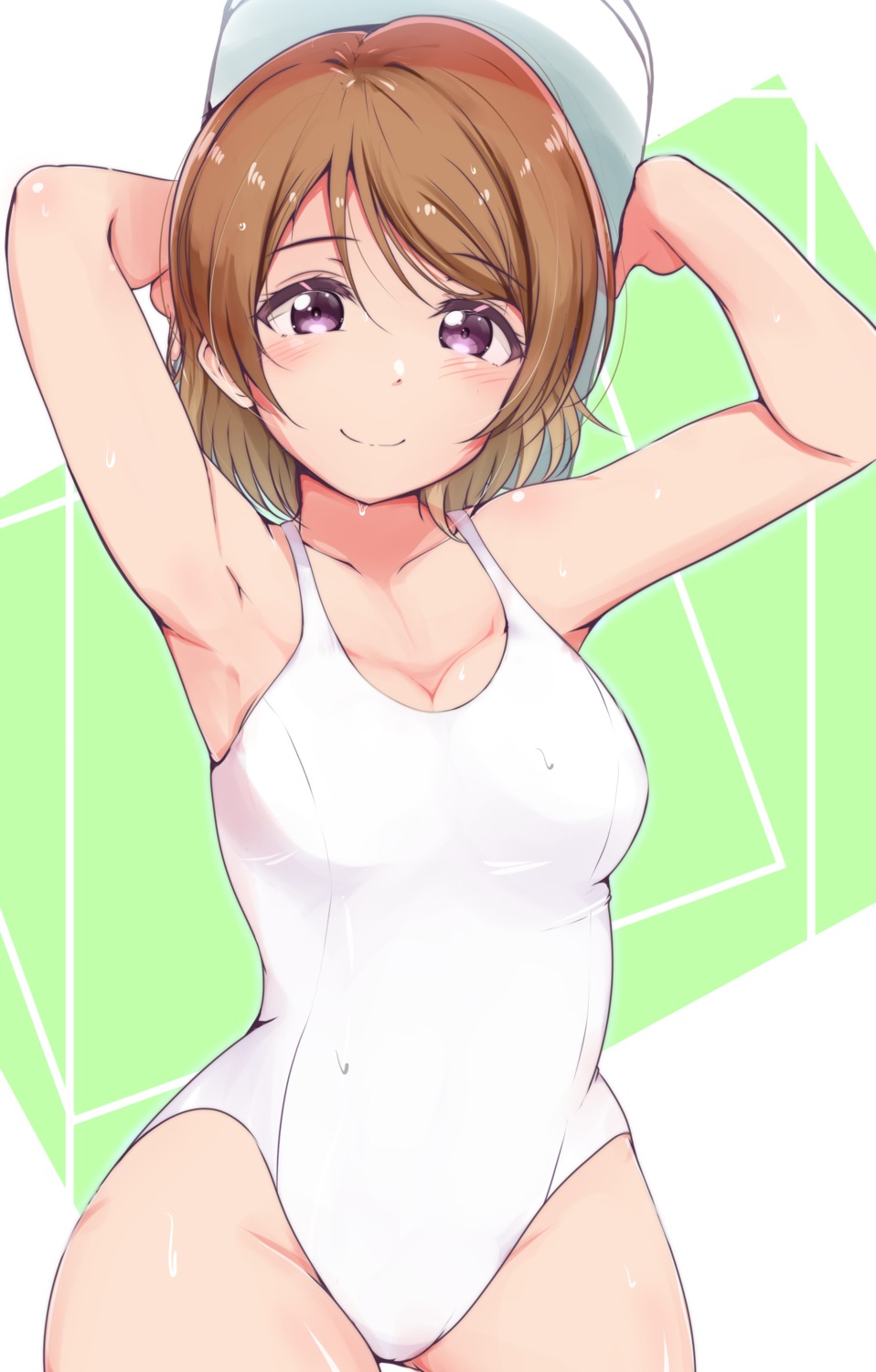 ankoiri cleavage koizumi_hanayo love_live! swimsuits